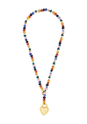 Bimba y Lola heart-padlock bead-embellished necklace - Gold