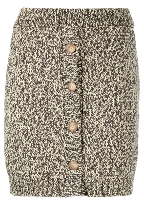 Nanushka knitted button-fastening skirt - Yellow
