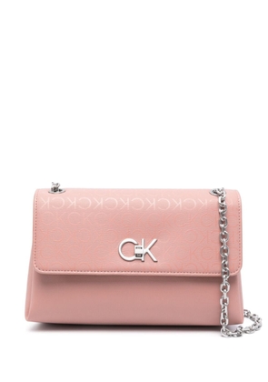 Calvin Klein monogram-print shoulder bag - Pink