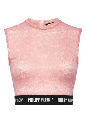 Philipp Plein floral lace bralette - Pink