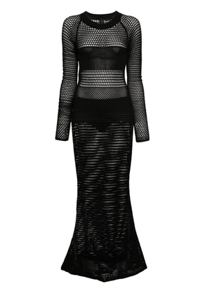 PINKO open-knit long dress - Black