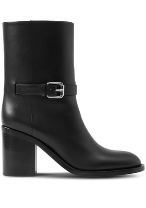 Burberry 80mm leather ankle boots - Black