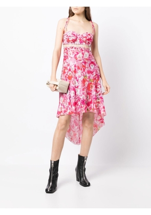 Natasha Zinko floral-print midi dress - Pink