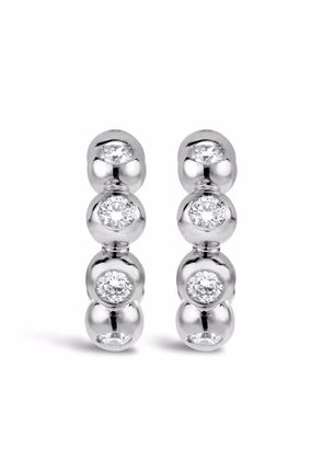 Pragnell 18kt white gold Bohemia diamond hoop earrings - Silver