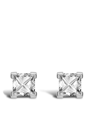 Pragnell 18kt white gold RockChic diamond solitaire earrings - Silver