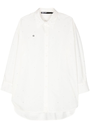Bimba y Lola crystal-embellished cotton shirt - White