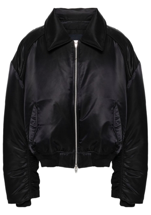 Juun.J pointed-collar puffer jacket - Black