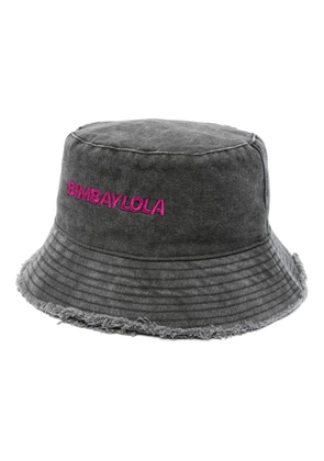 Bimba y Lola logo-embroidered bucket hat - Black