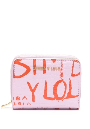 Bimba y Lola all-over logo-print bi-fold wallet - Pink