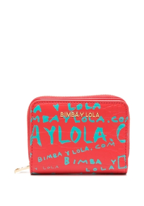 Bimba y Lola all-over logo-print bi-fold wallet - Red