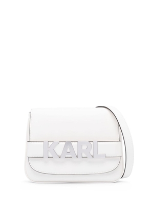 Karl Lagerfeld K/Letters recycled-leather shoulder bag - White