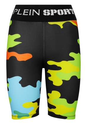 Plein Sport camouflage-print cycling shorts - Black