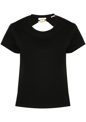 TWINSET cut-out-detail cotton T-shirt - Black