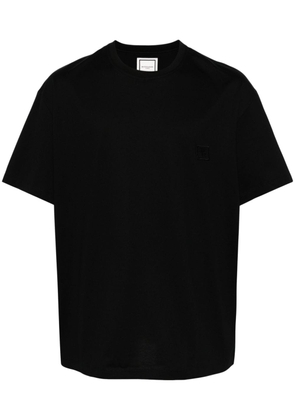 Wooyoungmi logo-embroidered cotton T-shirt - Black