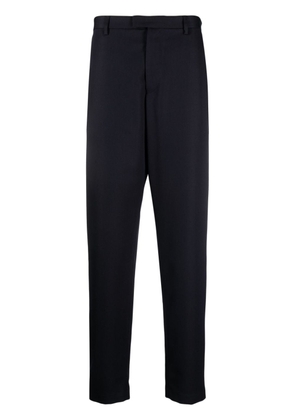 Emporio Armani straight-leg wool tailored trousers - Blue