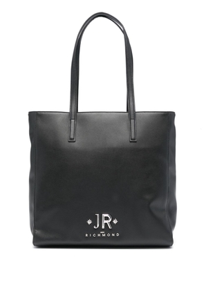 John Richmond logo-plaque shoulder bag - Black