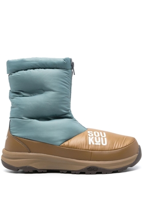 The North Face x Undercover logo-print padded boots - Brown