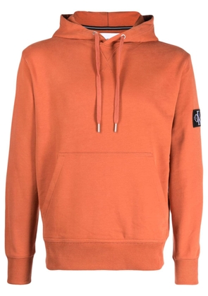 Calvin Klein Jeans Compass logo-patch hoodie - Orange
