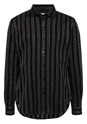 Off-White Arrows-print striped shirt - Black