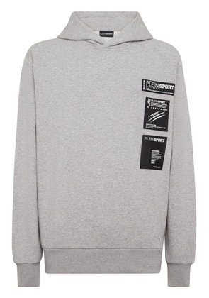 Plein Sport Scratch logo-print hoodie - Grey
