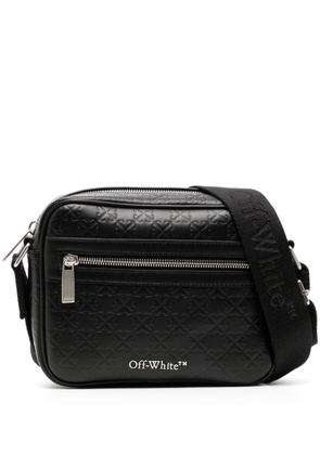Off-White Monogram leather messenger bag - Black