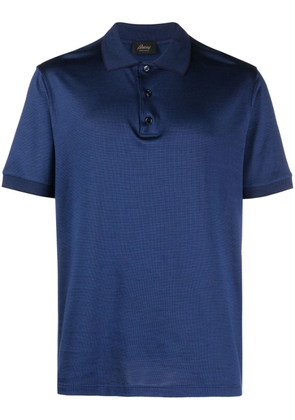 Brioni cotton-blend polo shirt - Blue