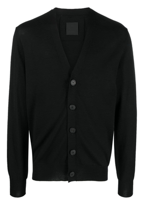 Givenchy intarsia-knit logo wool cardigan - Black