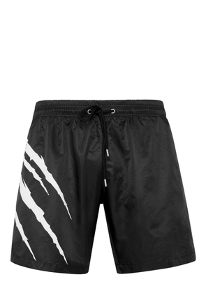 Plein Sport graphic-print swim shorts - Black