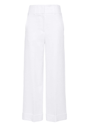 Peserico linen-blend straight trousers - White