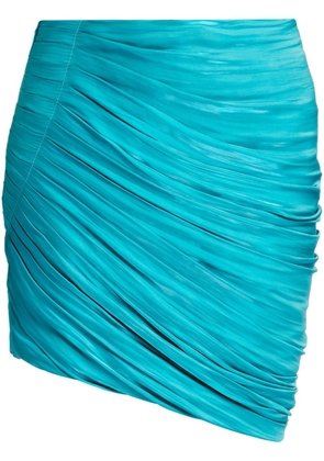 Versace draped pleated miniskirt - Blue