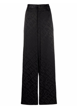 Balenciaga logo jacquard trousers - Black