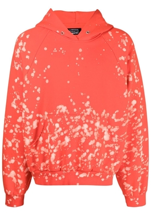 Liberal Youth Ministry bleach-splash cotton hoodie - Red