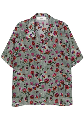 Séfr Noam floral-print shirt - Green
