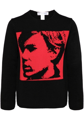 Comme Des Garçons Shirt Andy Warhol intarsia jumper - Black