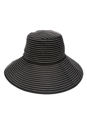 TOTEME striped silk hat - Black
