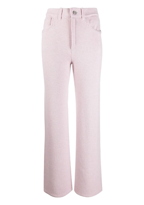 Barrie high-waisted cashmere-blend trousers - Pink