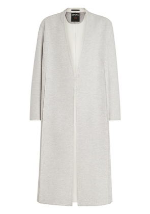 Zegna wool-blend double coat - Grey