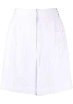 Armani Exchange plissé tailored shorts - White