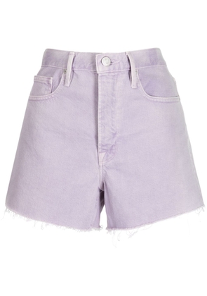 FRAME Le Brigette raw-cut denim shorts - Purple