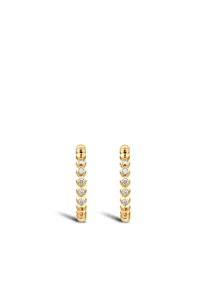 Pragnell 18kt yellow gold Bohemia diamond large hoop earrings