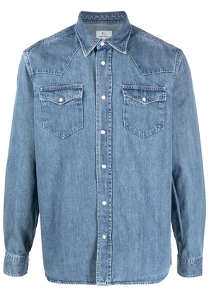 Woolrich chest-pockets denim shirt - Blue