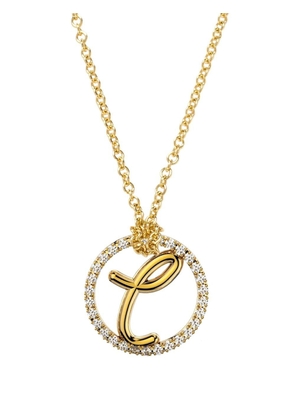 THE ALKEMISTRY 18kt yellow gold Love Letter diamond necklace