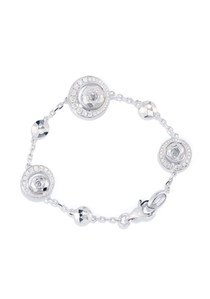 David Morris 18kt white gold diamond Rose Cut Forever chain bracelet - Silver