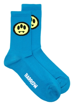 BARROW logo-intarsia ribbed socks - Blue