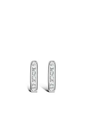 Pragnell 18kt white gold RockChic diamond hoop earrings - Silver