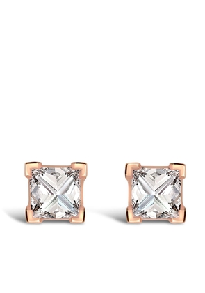 Pragnell 18kt rose gold RockChic diamond solitaire earrings - Pink