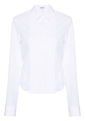 LOEWE pintucking poplin shirt - White