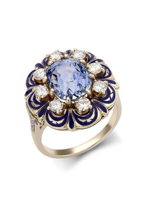 Pragnell Vintage Retro American Victorian Revival stones cluster ring - Blue