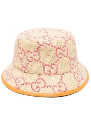 Gucci logo-jacquard bucket hat - Neutrals