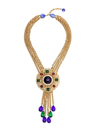 CHANEL Pre-Owned 1980s gemstone-embellished multi-chain necklace - Gold